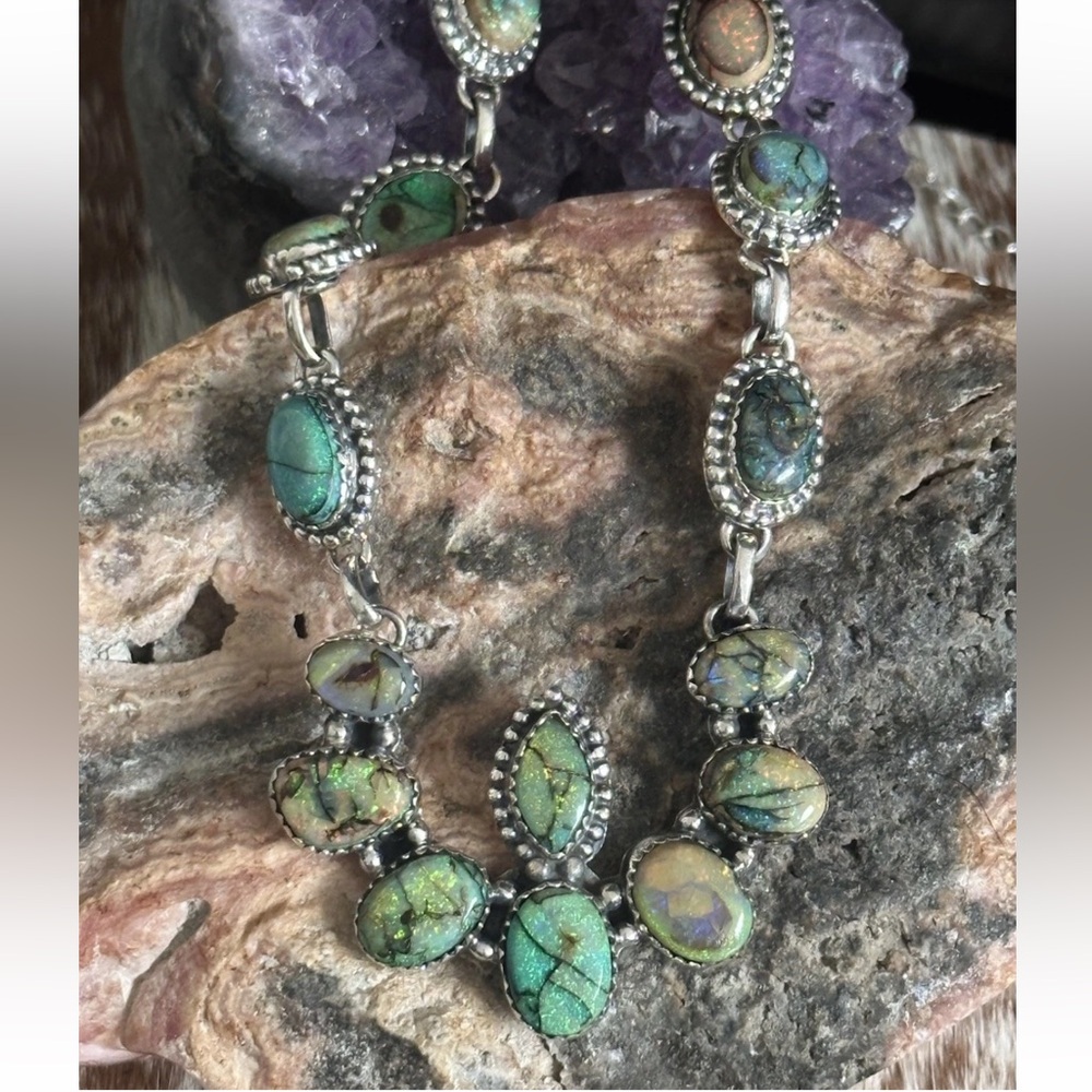 Spiderweb Opal Aurora Statement 37g Southwestern … - image 7